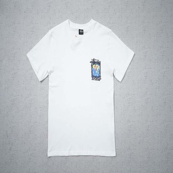 STUSSY Other - STUSSY Rear Logo Bouquet T-Shirt - White Short Sleeve